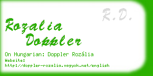 rozalia doppler business card