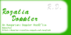 rozalia doppler business card
